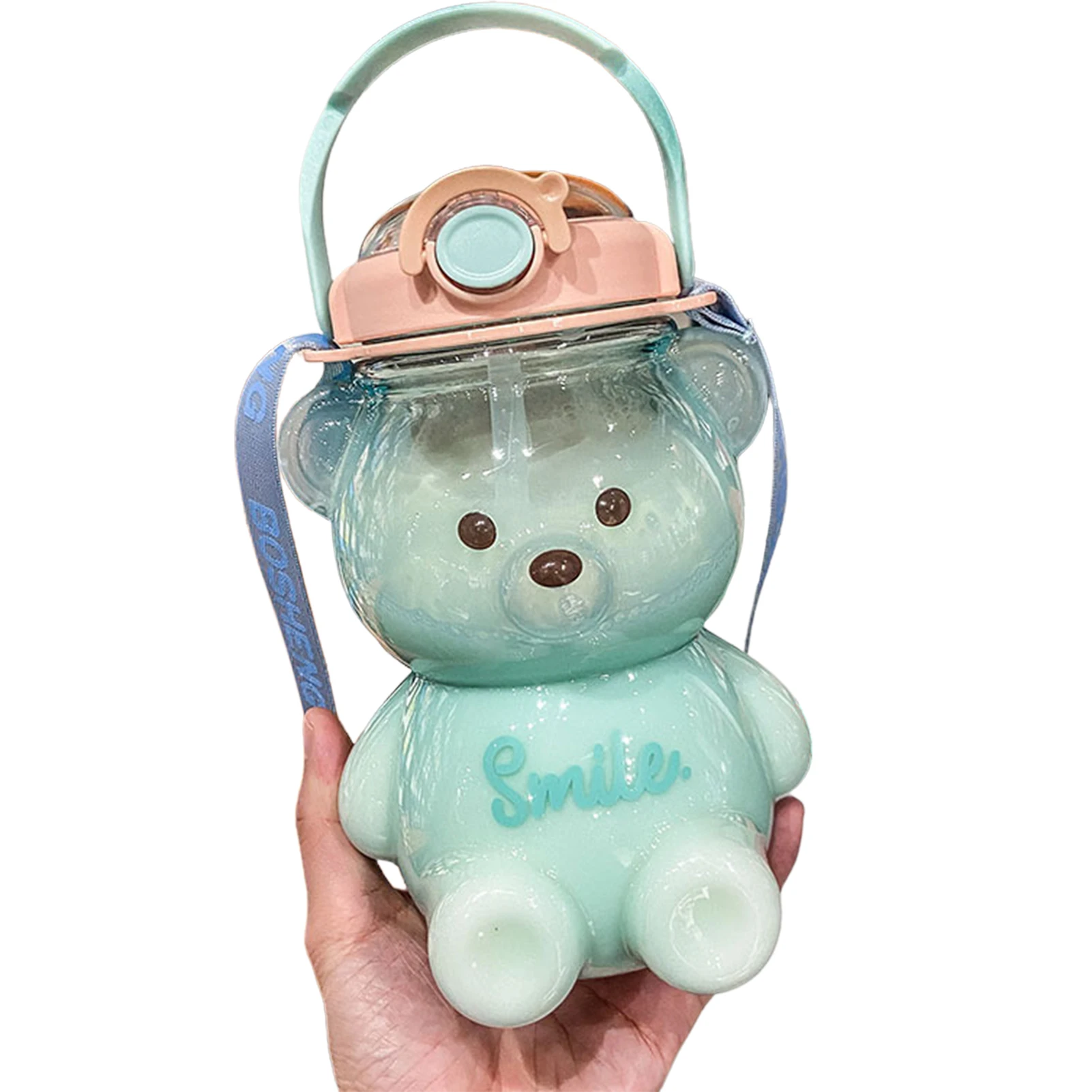 

Large Water Bottles With Straw Leakproof Kids Water Bottle With Straw And Detachable Strap Durable Cartoon Kids Large Drinks