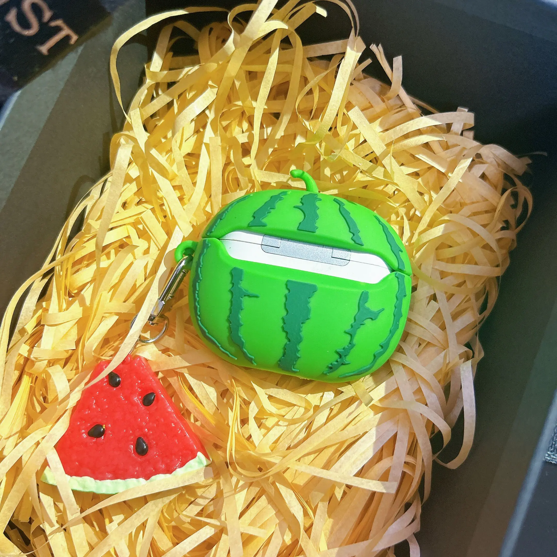 3D Милый Летний Чехол Для Беспроводных Bluetooth-наушников В Форме Фруктов Apple Airpods 1 2 3