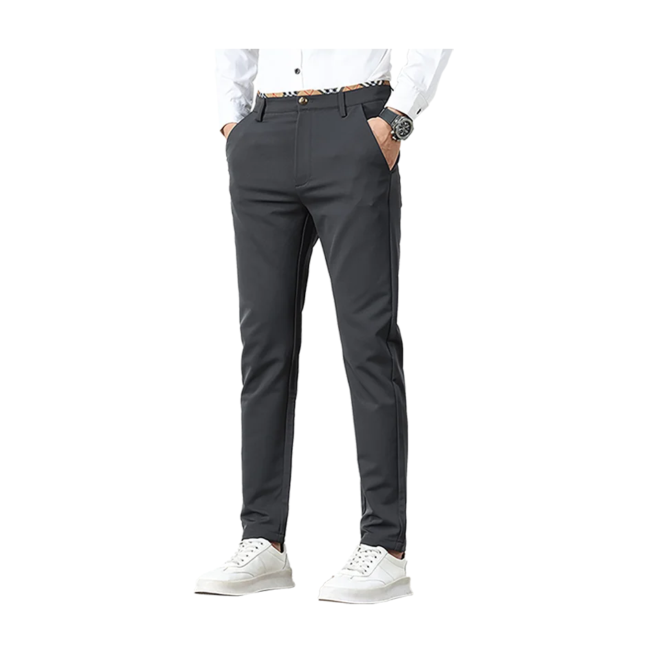 LX Zhenvis мужские легкие деловые простые повседневные брюки осень и зима молодежные