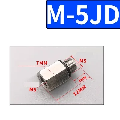 

5 шт. M3 M4 M5 M6 M8 гнездо с внутренней и наружной резьбой, фитинг для воздушной пневматической трубы, соединительный адаптер, соединительная муфта