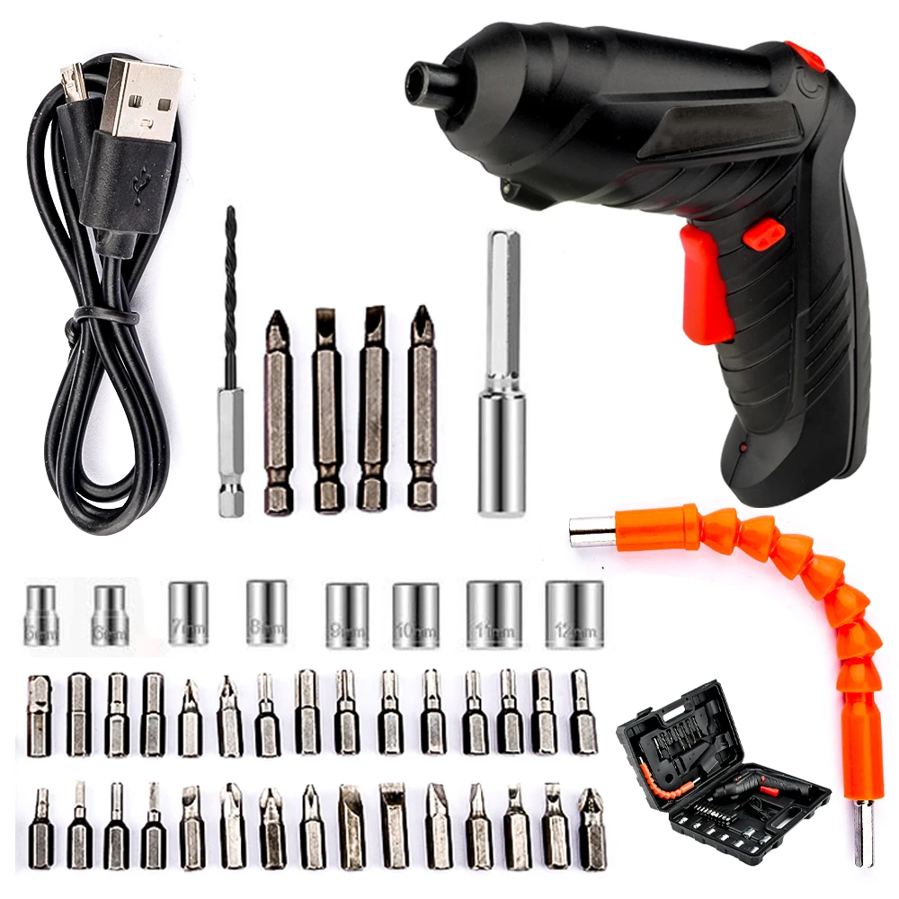 

Cordless Electric Screwdriver Rechargeable 1300mah Lithium Battery Mini Drill 3.6V Power Tools Set Household Maintenance Repair