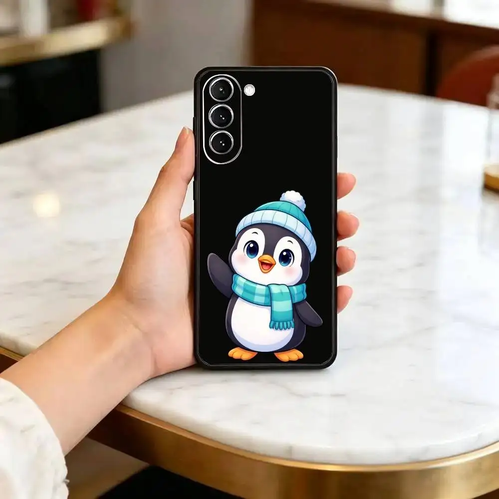 Милый чехол для телефона с изображением пухлого пингвина для Samsung Galaxy, защитный чехол, небьющийся, с точными вырезами, из ТПУ, с принтом (art.: 3920dbd311b92) - 3920dbd311b92