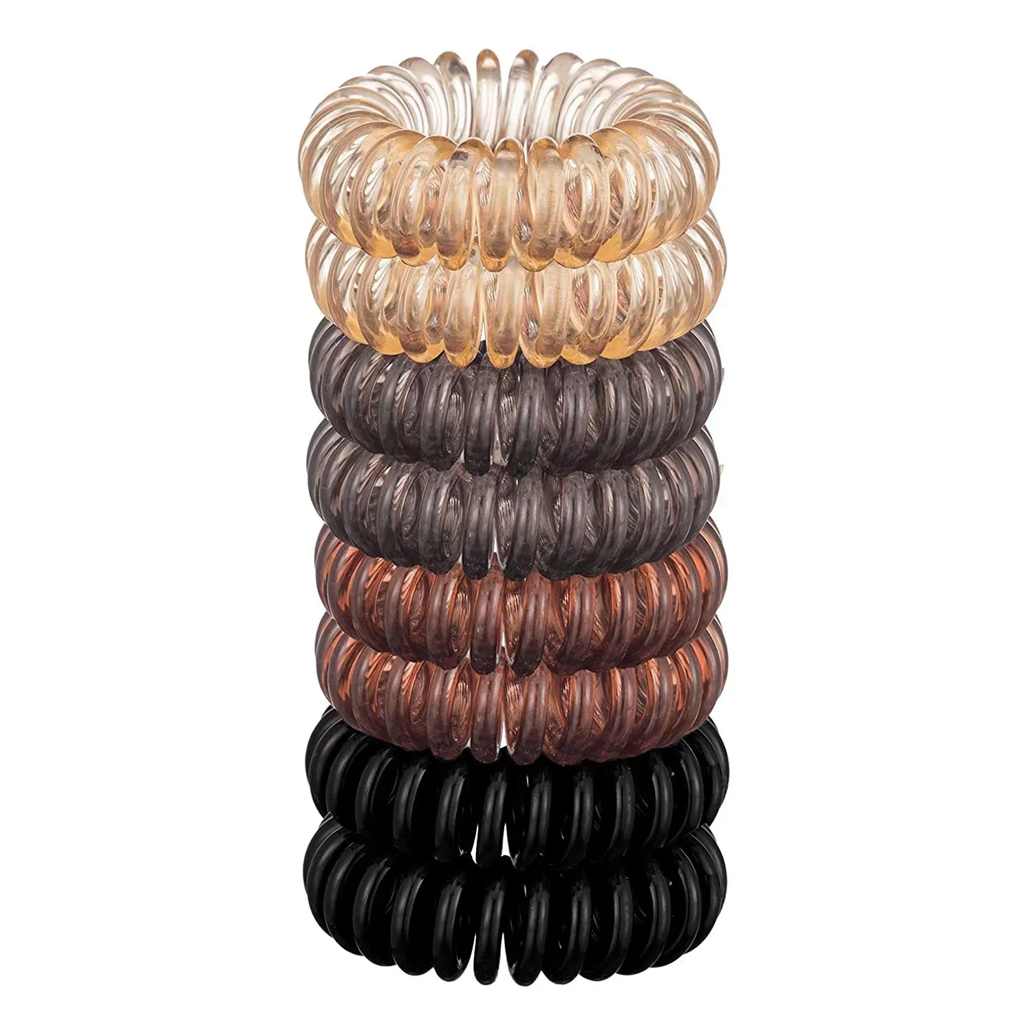 

1PC 8Pcs Waterproof Ponytail Holders for Teens | Stylish Phone Cord Hair Ties & Hair Coils for Girls for Thick Hair & Thin Hair