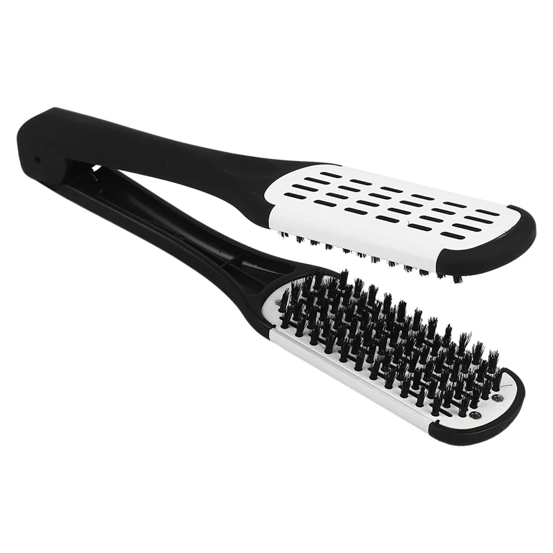 

Top Deals Professional Straightening Brush Hairdressing Tool Double-Sided Brush Hair Straightening