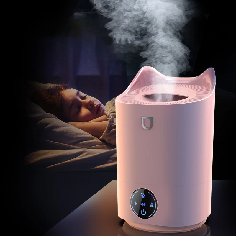 Humidificador de aire ultrasónico grande para bebé, difusor de Aroma de aceite esencial de aromaterapia sin filtro, pantalla táctil, 4L