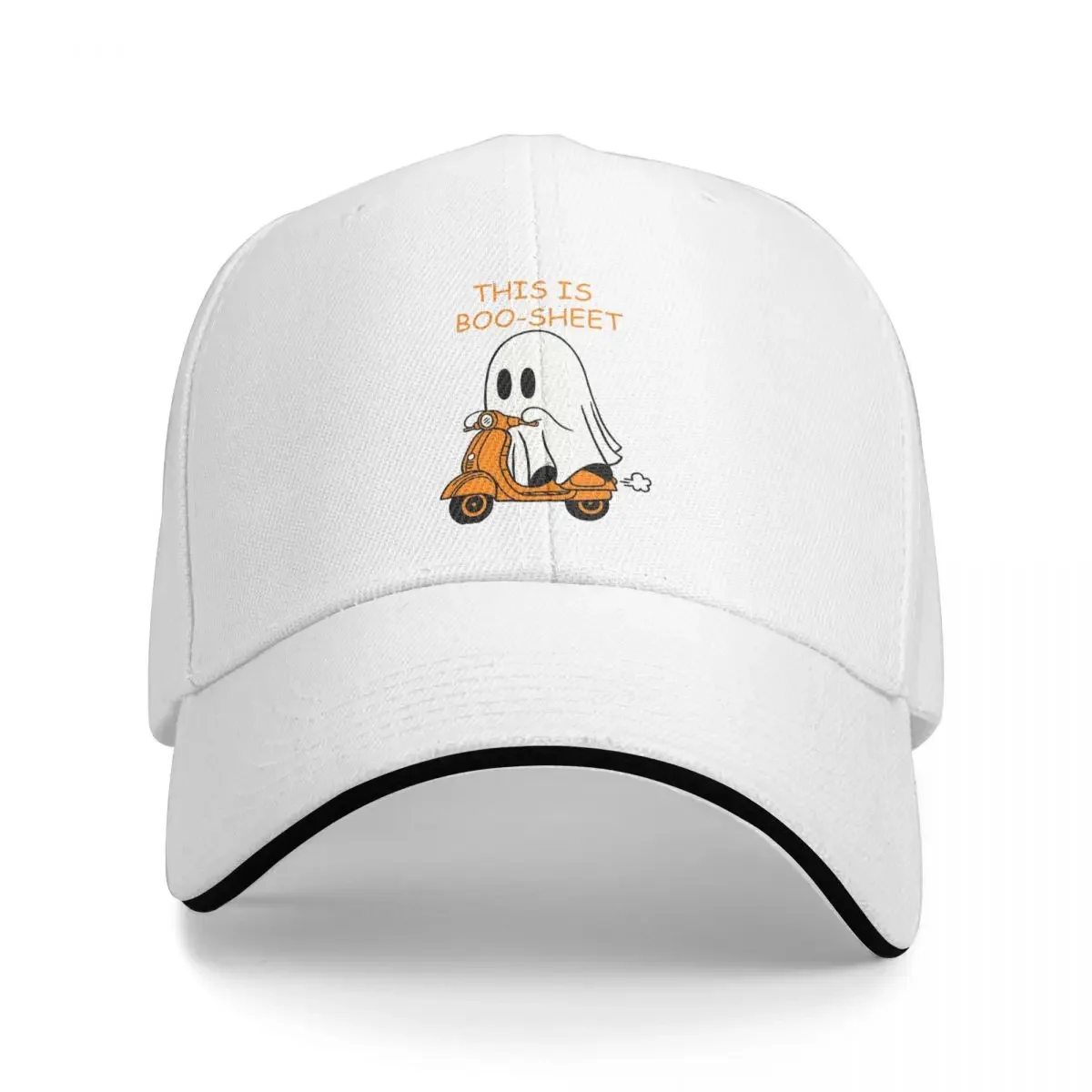 

Boo Ghost Driving Baseball Caps Casual Halloween Sandwich Hats Unisex Style Adjustable Caps Hat Outdoor