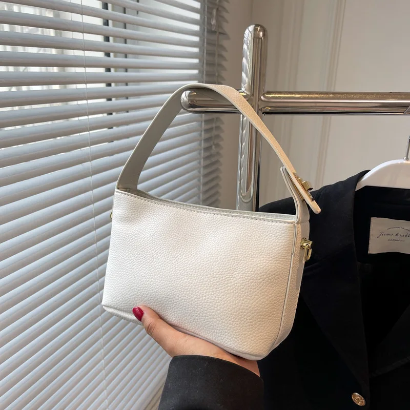 

Fashion Women's Bag 2022 Summer New Trend Texture Women Shoulder Bag Design Solid Color Handbag Simple Small Square Bag