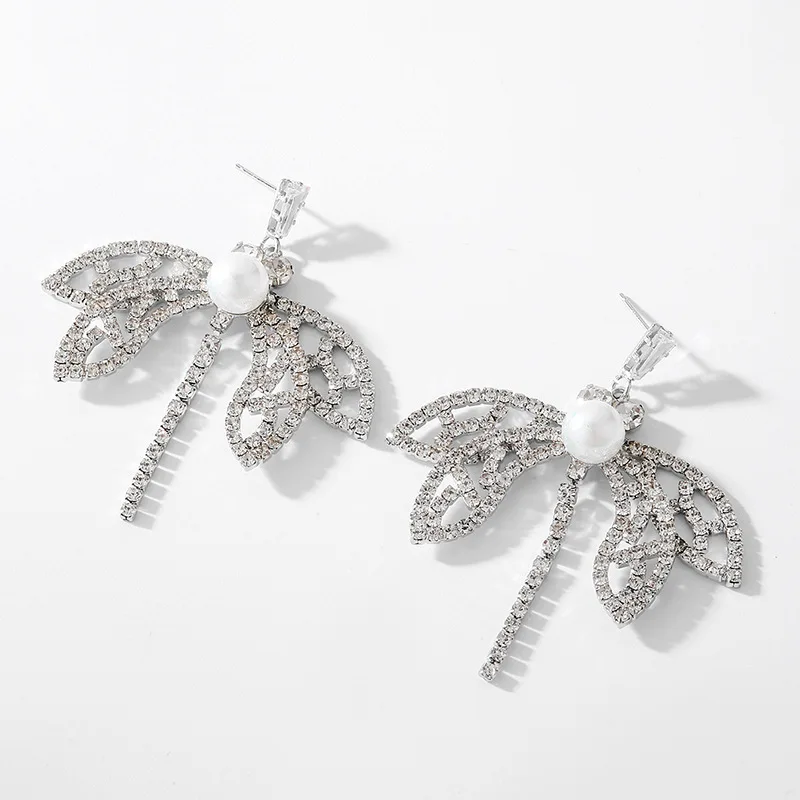 

Dragonfly Cubic Zirconia Earrings Original Design Animal Modelling The Elves Breath Delicate And Shiny French Style Wholesale