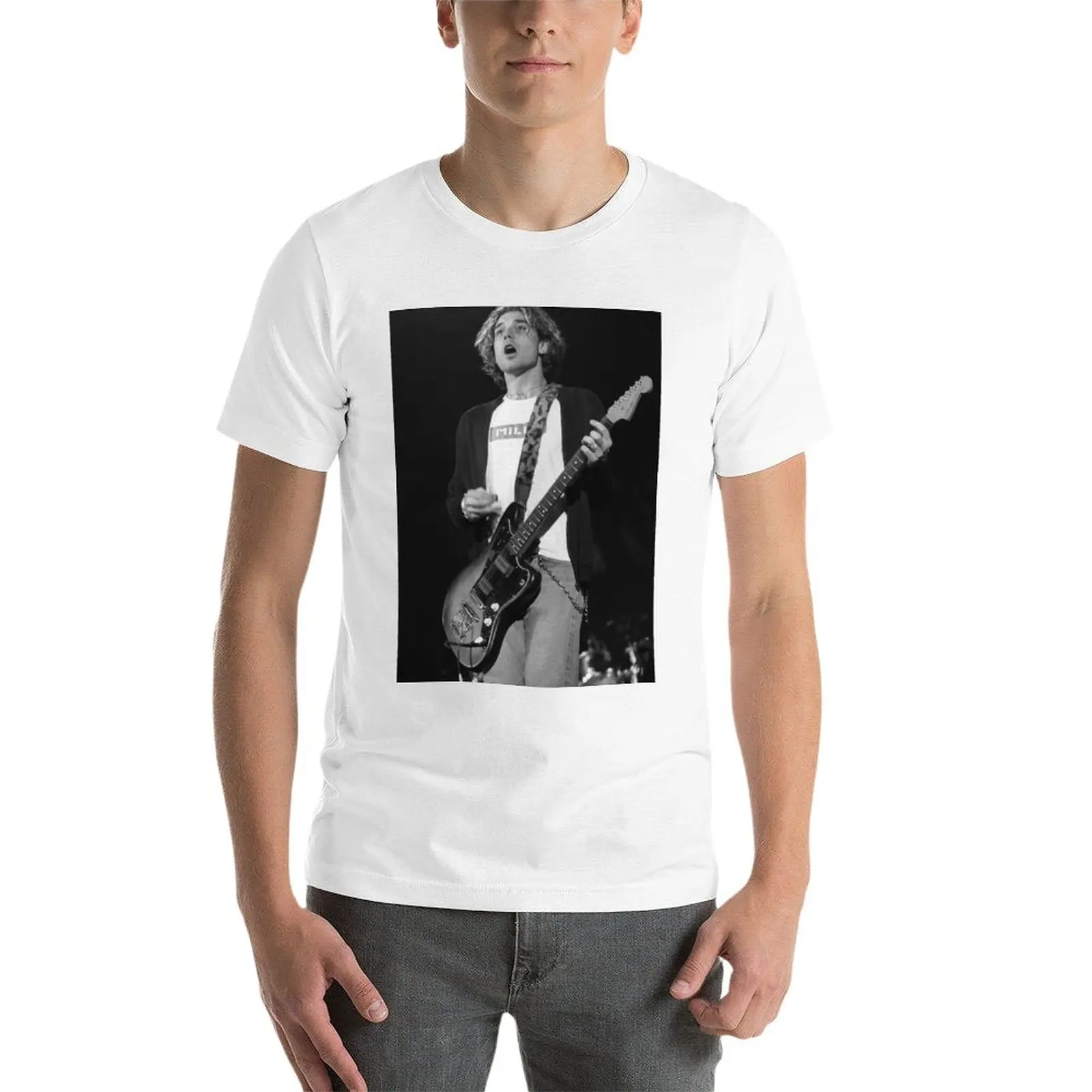 Новинка футболки с надписью Gavin Rossdale Модель BW тяжелая футболка Мужская