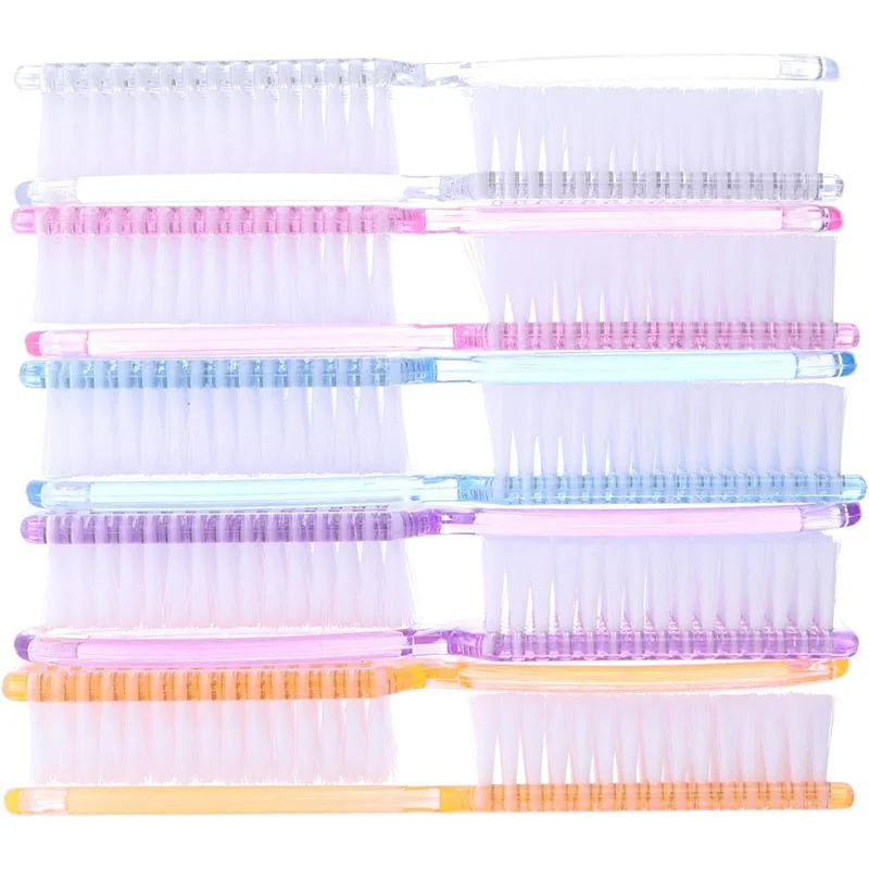 

10/20Pcs Nail Brush Cleaning Brushes Plastic Handle Grip Remove Dust Nail Brushes Manicure Pedicure Nail Care Accessories Tools