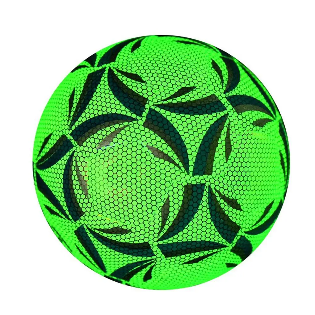 

Reflective Soccer Night Glowing Official Luminous Soccers PU Fluorescent Street Training Balls Girls Adult Children