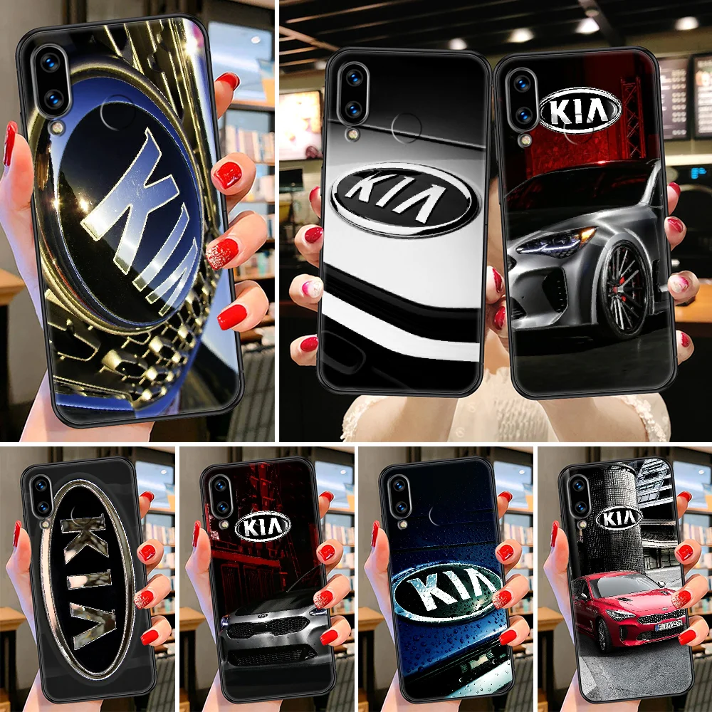 

KIA-Car-Logo Phone case For Huawei Honor 6 7 8 9 10 10i 20 A C X Lite Pro Play black luxury Etui silicone bumper pretty coque