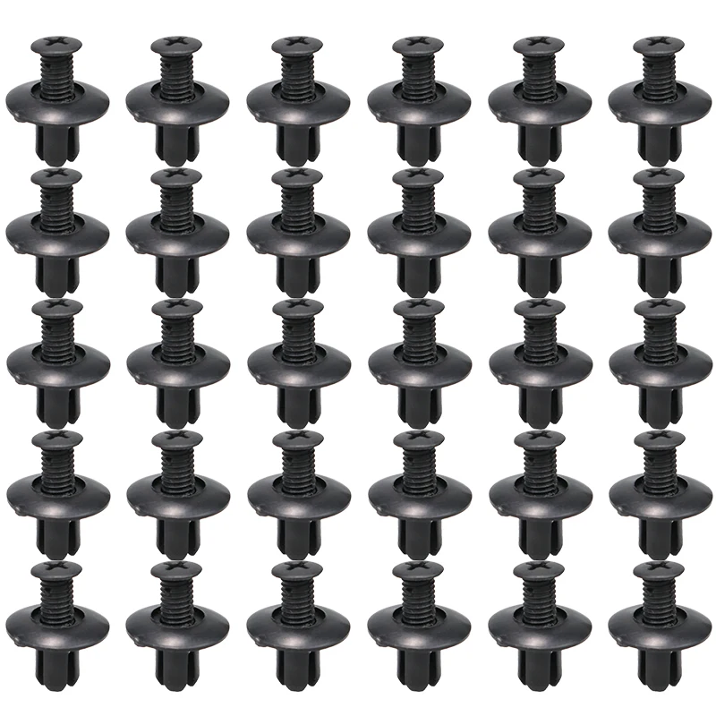 

8-мм Пластиковые Заклепки-гайки Для Автомобильных Бамперов, Черные Автомобильные Крепежи Для Toyota, Focus, Kia, Nissan, Yamaha