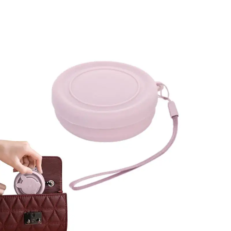 Collapsible Travel Cup Reusable Silicone Travel Cup To-Go Pocket Size Cups For Hot And Cold Drinks Expandable For Outdoor
