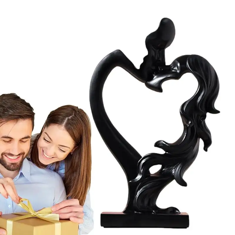 

Скульптура Kiss для влюбленных, романтическая декоративная статуэтка для влюбленных, художественная Статуэтка Kiss для дома, Настольная Статуэтка