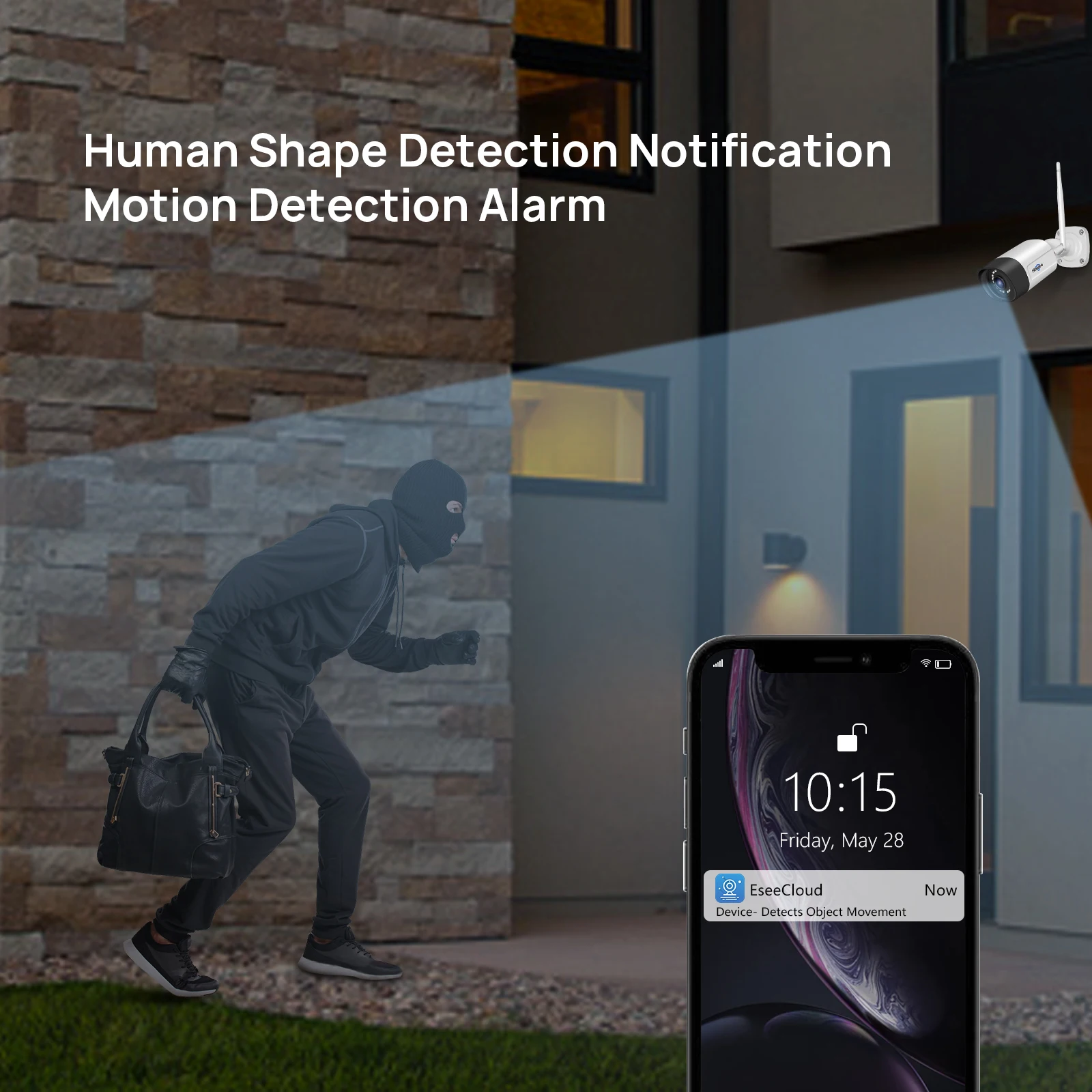 Беспроводная система видеонаблюдения Hiseeu 3 Мп 2-полосная аудиосвязь для IP-камер