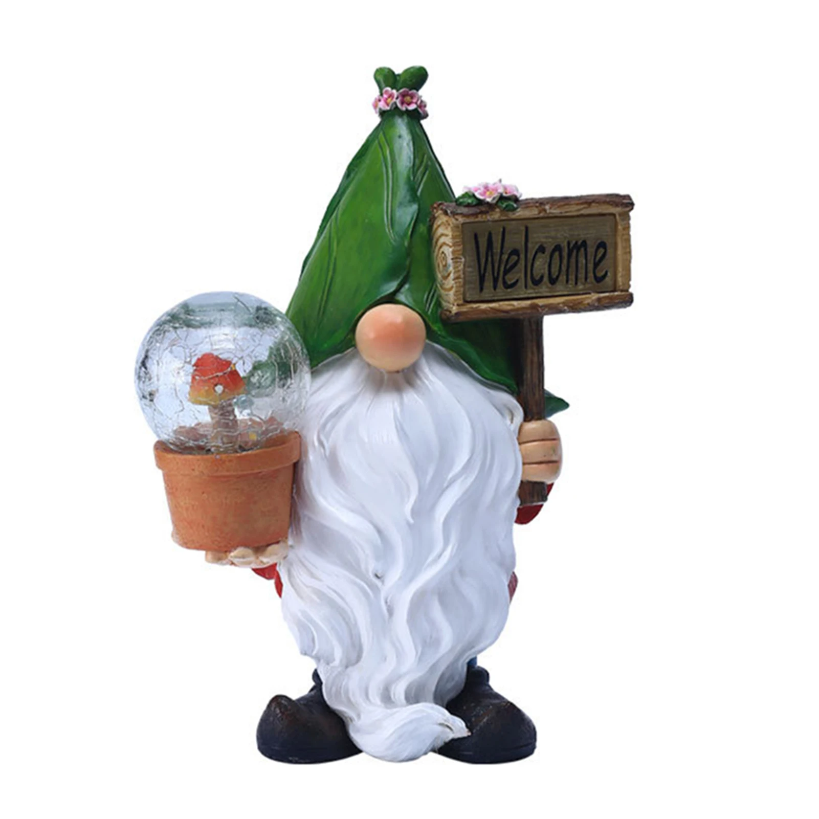 

Садовая статуя на солнечной батарее, скульптура, забавная смола, гном, украшения для сада, садовая статуя, Прямая поставка