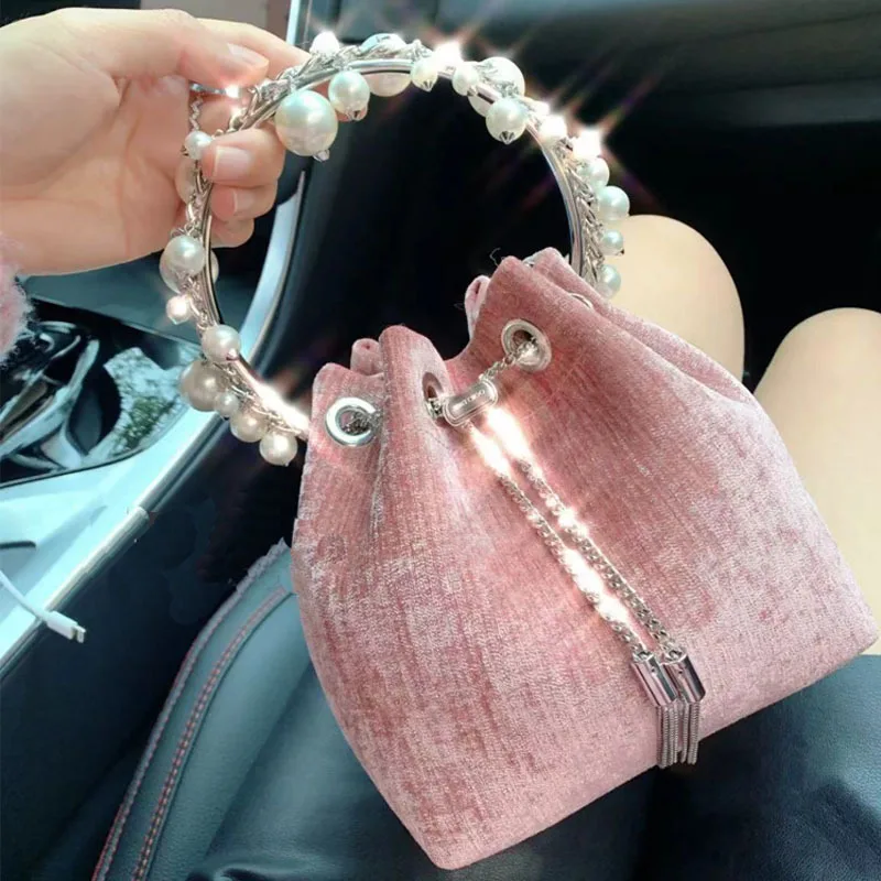 

Винтажная женская сумка, элегантные сумки, роскошная сумка через плечо с украшением из жемчуга, новинка, сумка-мессенджер на одно плечо, сумка для отпуска