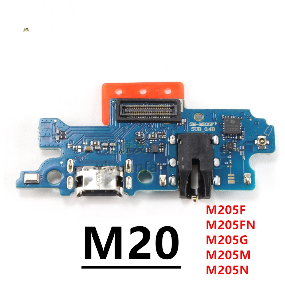 Для Samsung Galaxy M20 SM-M205F M205 USB-порт для зарядки разъем док-станции микрофона плата