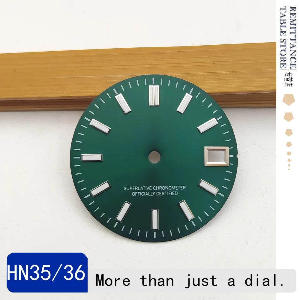 

28.5mm Men's New Watch Components Parts, Green Luminous Dial Super Luminous, Watch Accessories, Green Dial, Calendar