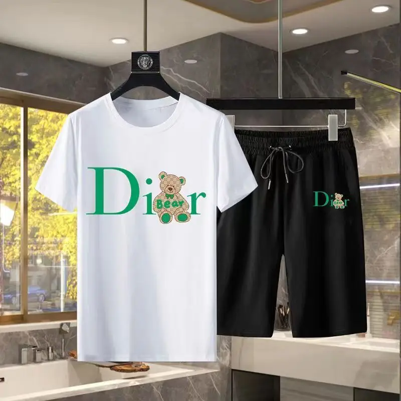 Cotton Men T Shirts Suit Letter Shorts Sets Luxury Brand Bear Tracksuit 2 Piece Outfits Streetwear Sportswear Sets Free Shipping