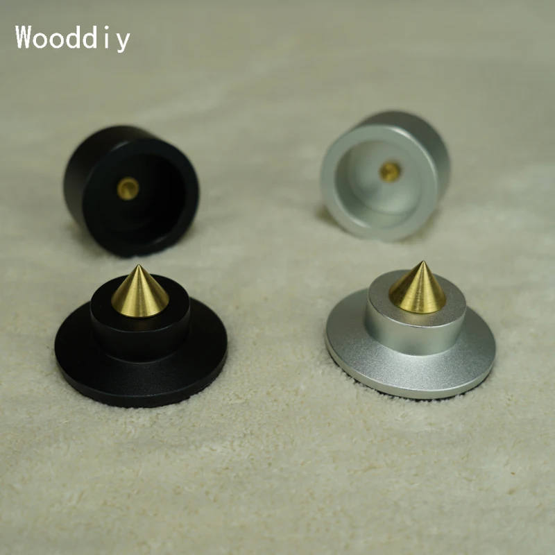 

Wooddiy Audio Speaker CD Amplifier Spikes 4PCS Speaker Aluminum Spring Feet Foot Nails Pads DIY Acoustic Isolation