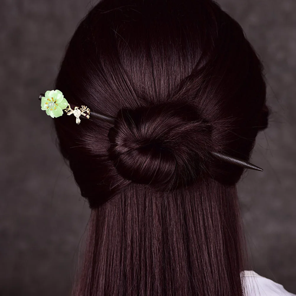 

Hair Stickschinese Hairpinwomen Stick Flower Chopsticks Vintage Clip Simple Accessories Retrobuns Chopstick Pin Ancient Thick