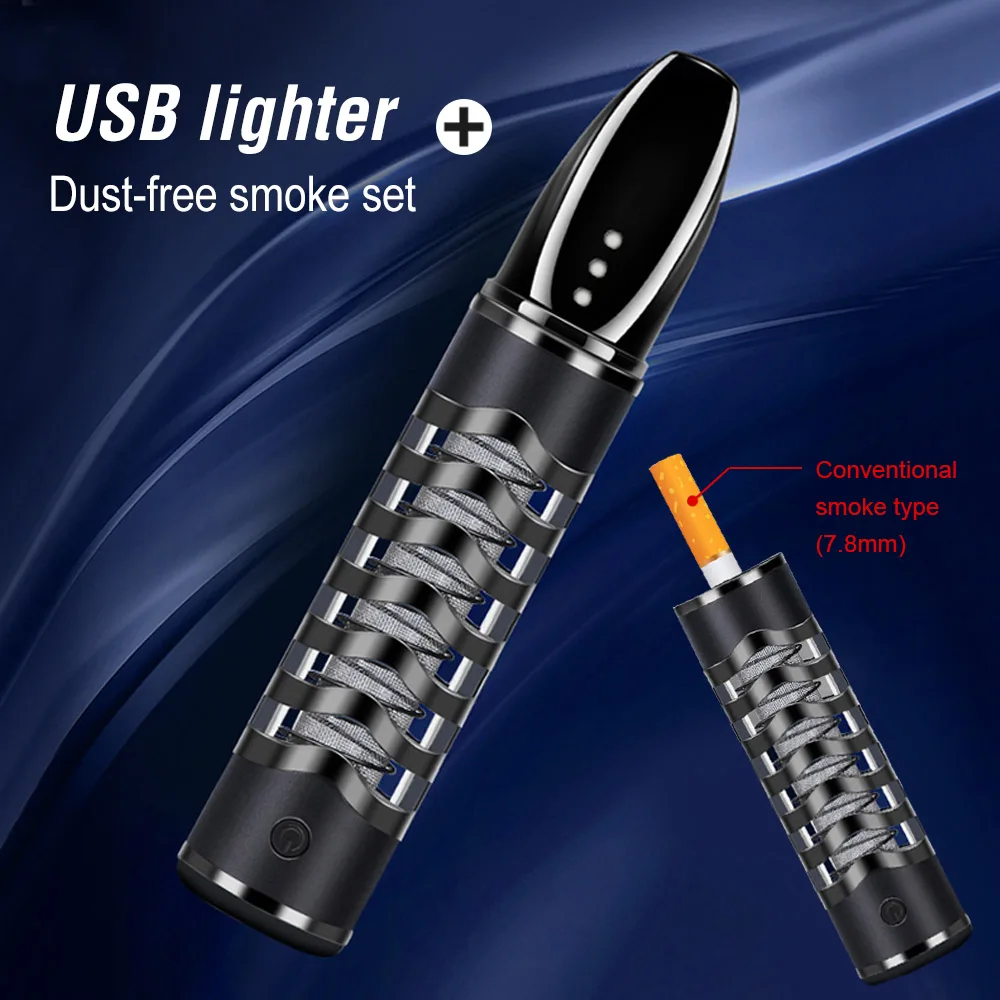 

Мини-Пепельница держатель сигареты с USB вольфрамовой катушкой, портативная коллекция пепельницы, противогрязные аксессуары для курения
