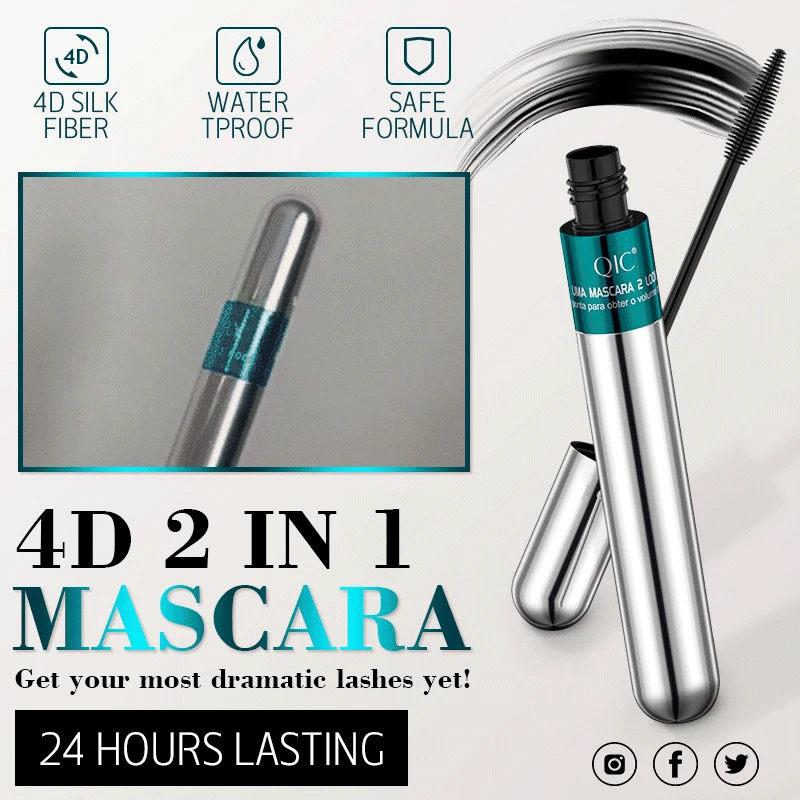 

4D Eyelash Mascara Brush Diamond Waterproof Thick and Elongated Mascara Silk Fiber Lash Eyelash Extension Korean Cosmetics