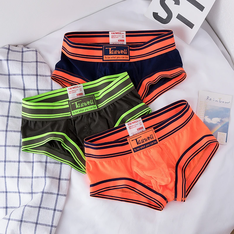 3pcs/lot men's underwear mens sexy mesh underwear boxer shorts head personality trend sports mesh boxers.