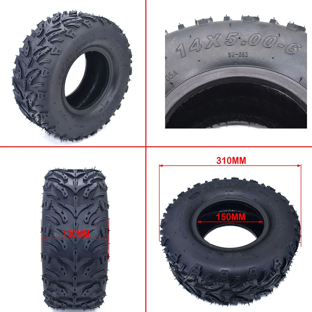Передняя шина 14x4 10-6 или задняя 14x5 00-6 для мини-квадроцикла 49CC 50CC