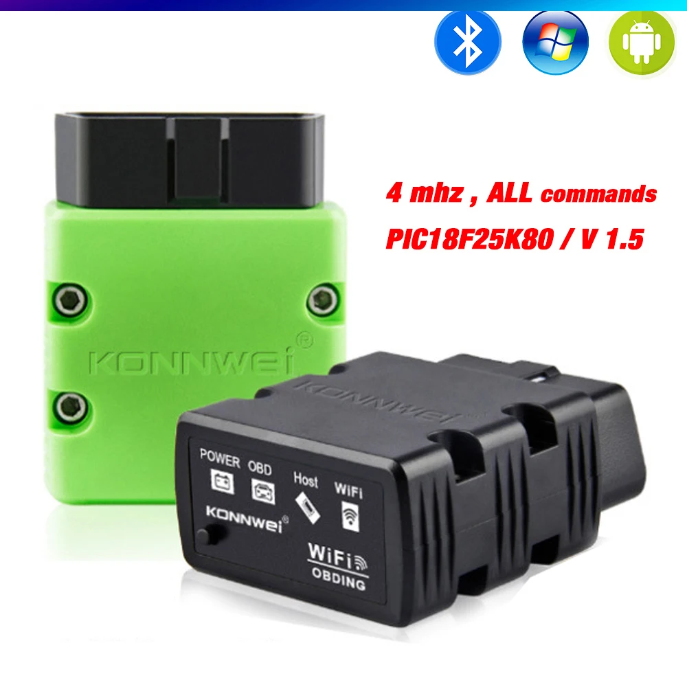 Автомобильный мини-сканер ELM 327 OBD 2 KW902 считыватель кодов для телефонов Android ELM327 V1.5