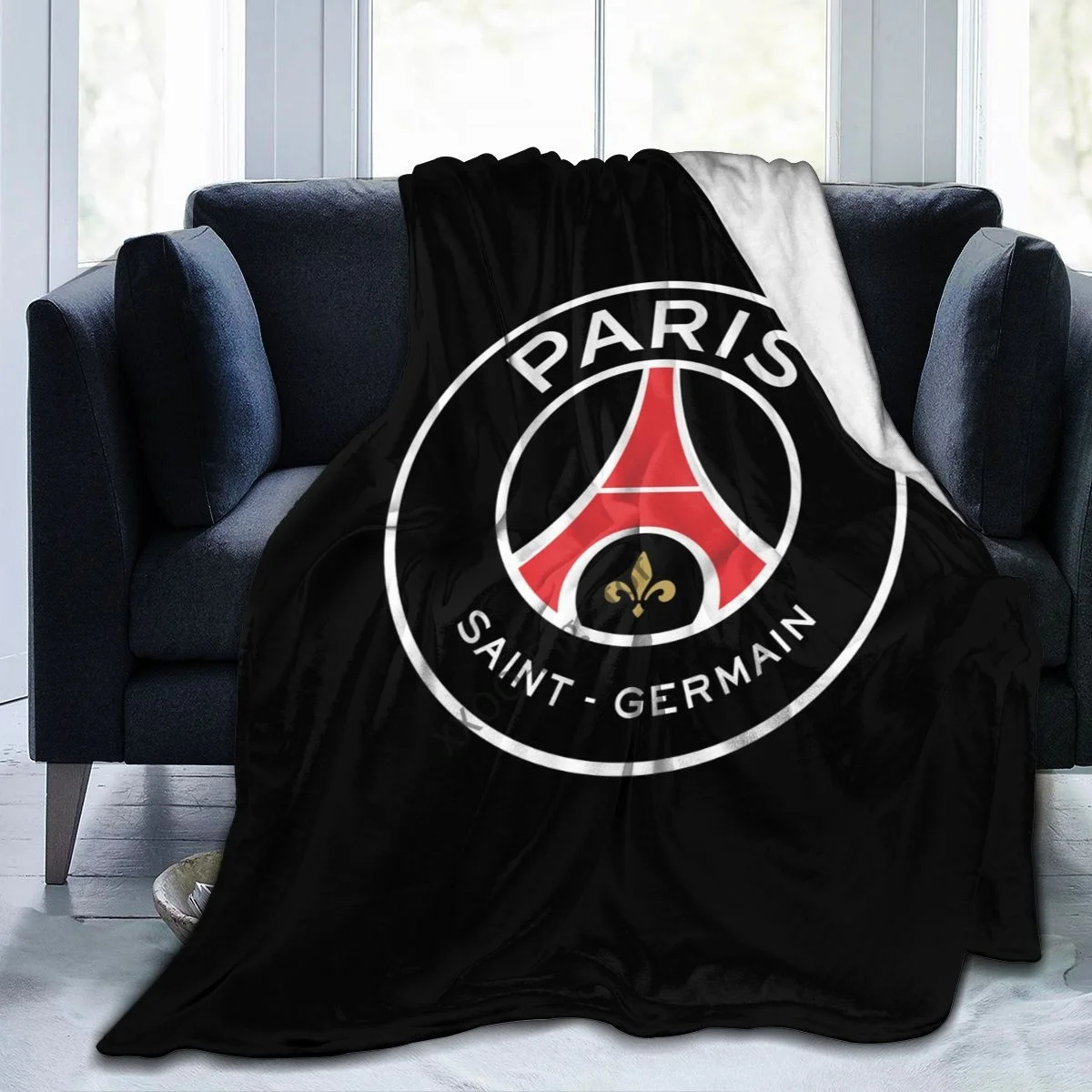 

Germain New Arrival Fashion Leisure Flannel Blanket Parissg Red Blues Blue Ligue 1 French Olympique De Marseille Edinson Soccer