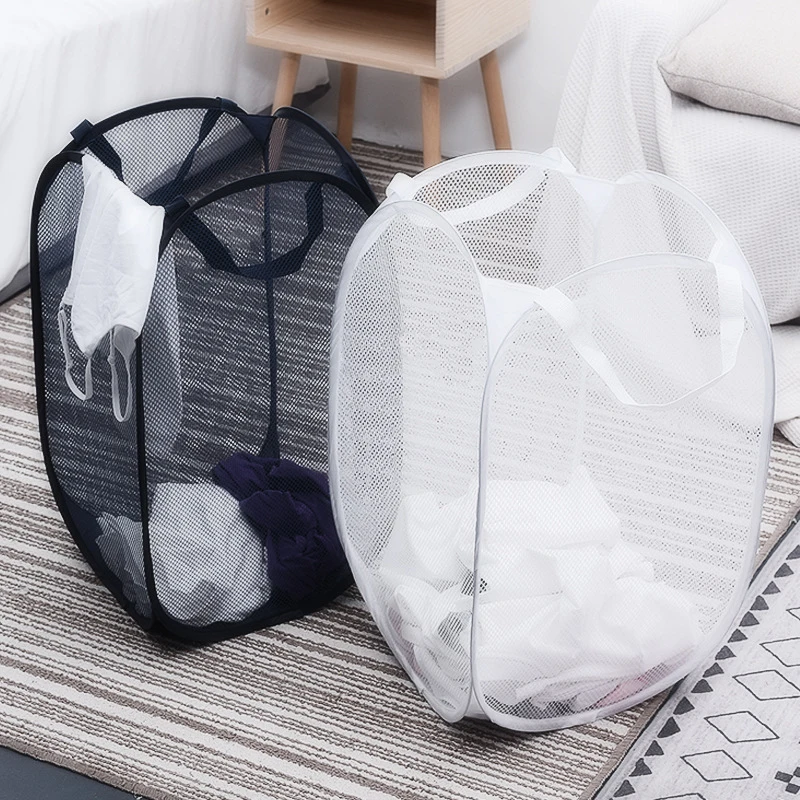 Laundry Panties Foldable Mesh Laundry Basket Toy Organizer Bag – Compact Clothes Baskets for Dorm, Bathroom & Travel Laundry Panties Foldable Mesh Laundry Basket Toy Organizer Bag – Compact Clothes Baskets for Dorm, Bathroom & Travel
