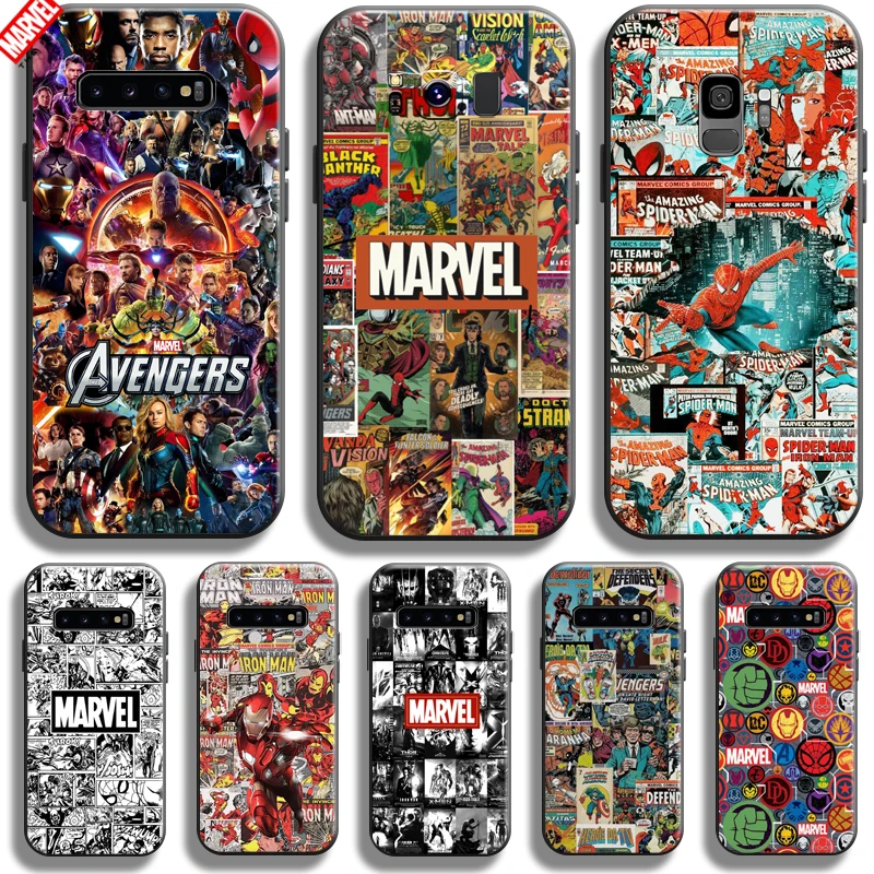 

Marvel Comics Logo Phone Case For Samsung Galaxy S10 5G S10 S9 S8 Plus S10E S10 Lite Silicone Cover Soft Black Carcasa TPU