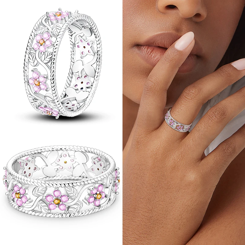 2023 New Rings For Women 100% 925 Sterling Silver Star Moon Colorful Zircon Rings Fine Wedding Engagement Birthday Jewelry Gifts