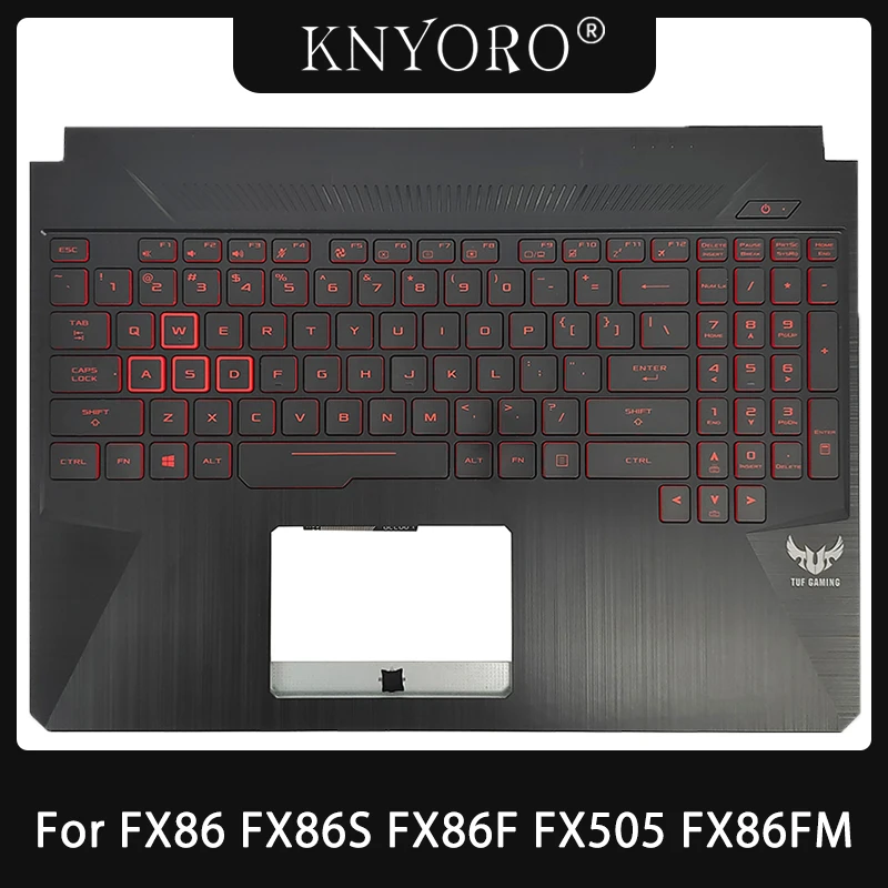 

Notebook US Backlit Keyboard for ASUS FX86 FX86S FX86F FX505 FX86FM FX95G Palm Rest Cover With Red Backlight Keyboard Gaming