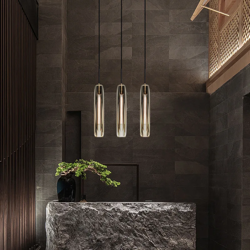 

All Copper Crystal Lamps for Bedroom Light Luxury Post-modern Model Room Dining lamp Bedside Bar Small Chandelier