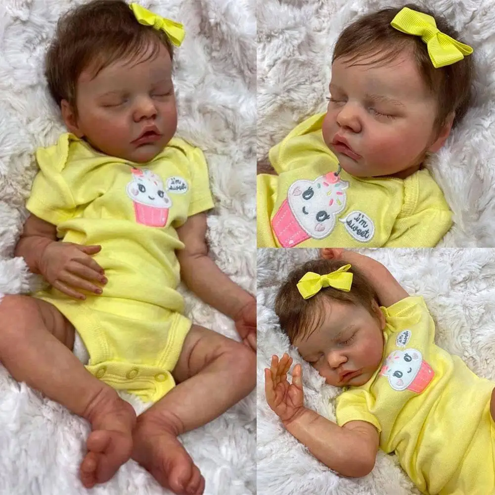 

Реалистичная полностью мягкая силиконовая виниловая игрушка для малышей, 18 дюймов, подарок на день рождения для девочек и мальчиков M3n6