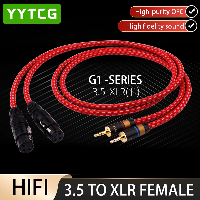 

YYTCG High Premium Stereo Mini Male 3.5mm to XLR Female 3 pin Audio Cable For iPhone Mixer Amplifier Mixing Console Microphone