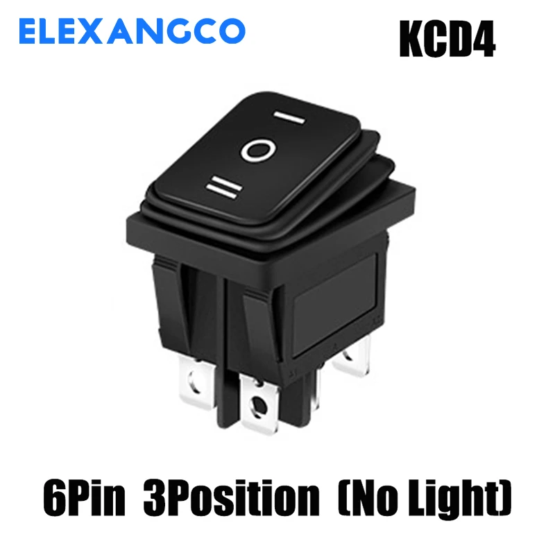 

5 шт. клавишный выключатель серии KCD4, 2/3 позиций, 4 контакта/6 контактов, электрическое оборудование с выключателем питания лампы 16 А, В переменного тока/20 А, В переменного тока