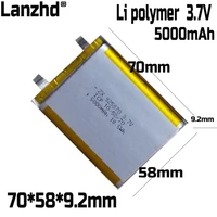 1 10pcs 4 35v 5000mah 925870 polymer lithium 3 7v lipo battery for tablet gps psp dvd pad tachograph speaker searchlight