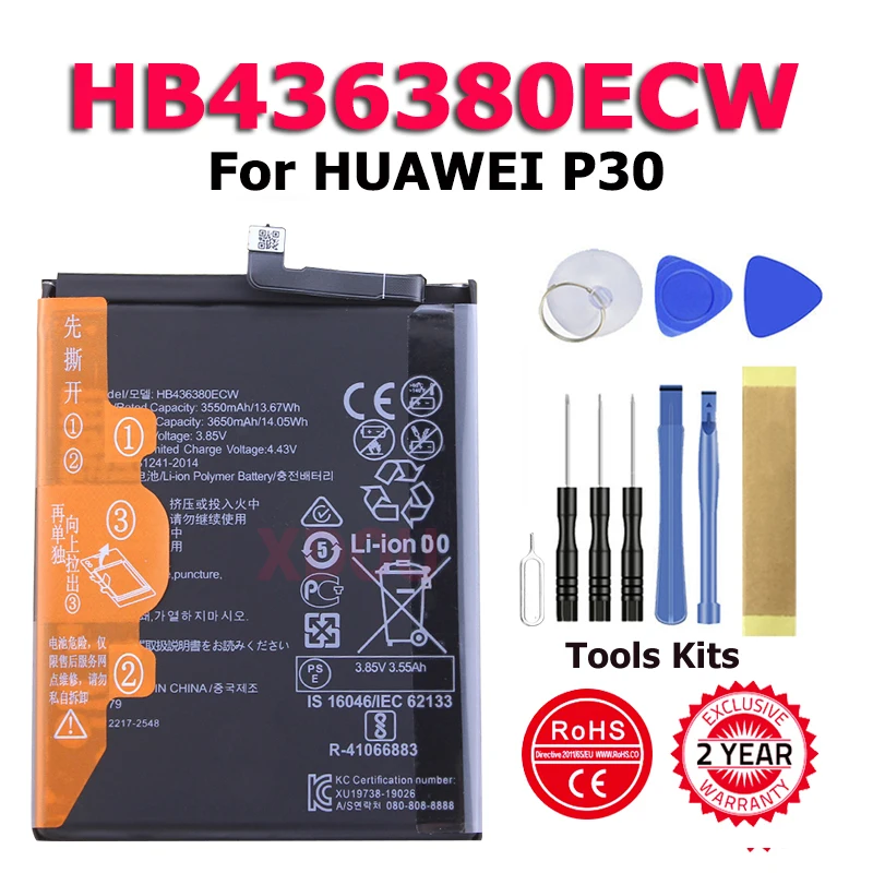 Новинка 100% года, батарея HB436380ECW для HUAWEI P30, ELE-L09 ELE-L29 ELE-TL00, ELE-AL00