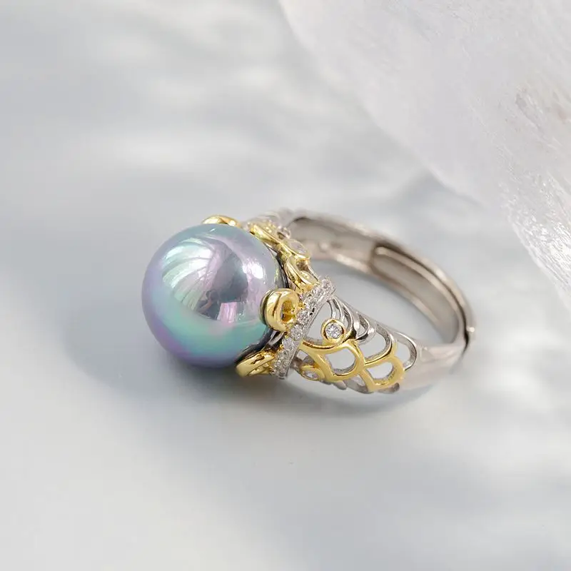 Оригинальные подвесные серебряные женские кольца в стиле ретро