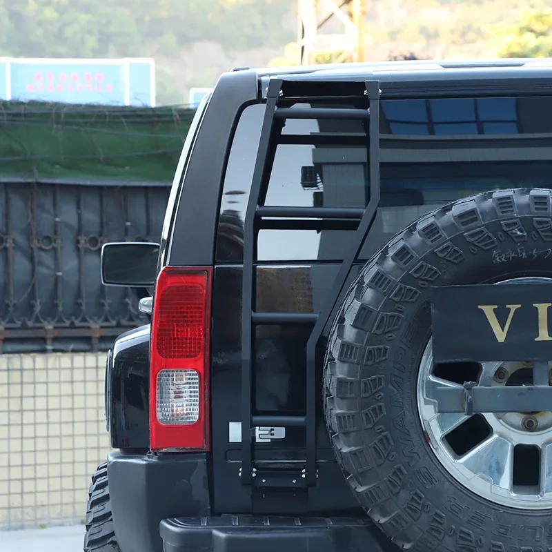 Для Hummer H3 2005-2009 алюминиевый сплав черная Автомобильная задняя дверь верхняя