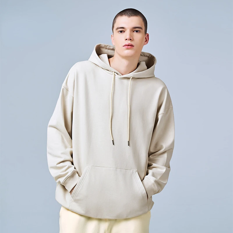 Personality Heavy Sweatshirt Personality Casual Sweater Men's Loose High-quality Thick Cotton American Retro Hooded Sweater