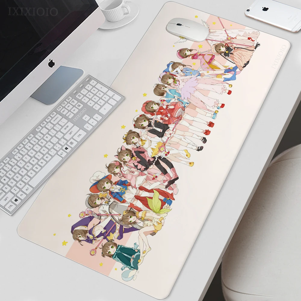 

Большой коврик для мыши с аниме девушкой Сакура и девушкой, размер XL, под заказ, новинка, коврик для клавиатуры XXL, Мягкий Нескользящий Коврик...