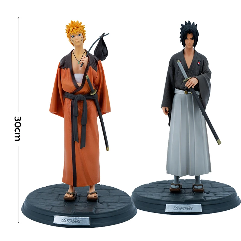 

30CM Naruto Kimono Uzumaki Naruto Anime Figure Uchiha Sasuke PVC Action Shippuden Vibration Stars Figurine Model Figma Toys