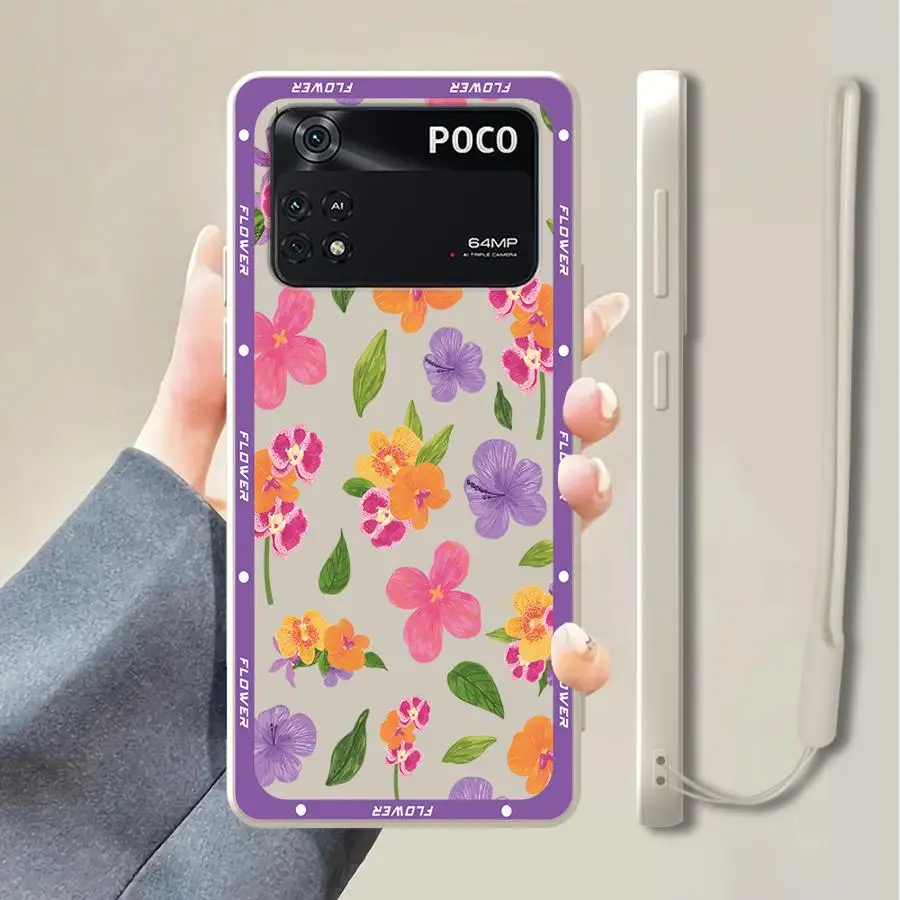 Фото Мягкий чехол-накладка Fruit Flowers для Xiaomi Poco F5 F3 X4 X3 Pro C71 C85 F4 X3 NFC №5
