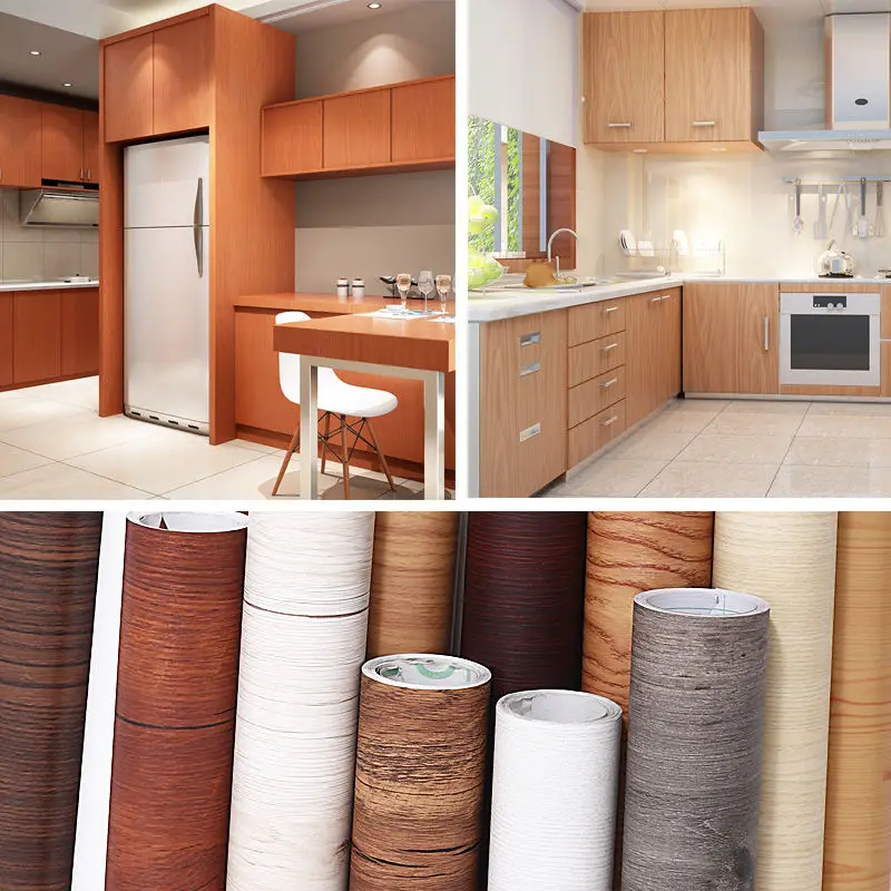 

40cm Wood Grain Waterproof Wall Papers Home Decor Peel and Stick Wallpapers Bedroom PVC Self-adhesive Wallpaper Contact Paper